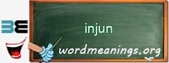 WordMeaning blackboard for injun